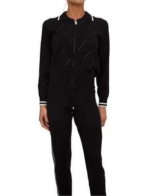 Cardigan in maglia Liu Jo donna in viscosa nera con strass in DONNA