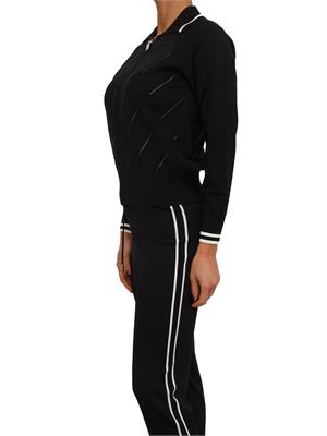 Cardigan in maglia Liu Jo donna in viscosa nera con strass in DONNA