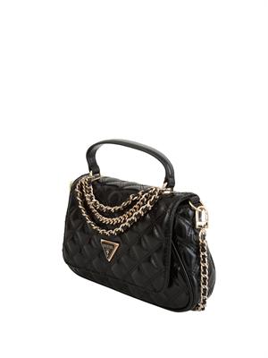 GUESS JEANS Borsa Guess Giully in ecopelle matelassÉ nero in DONNA
