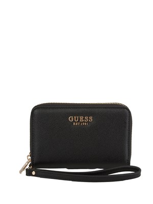 GUESS JEANS Portafoglio Guess Amorette in ecopelle saffiano nero in DONNA