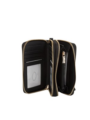 GUESS JEANS Portafoglio Guess Amorette in ecopelle saffiano nero in DONNA