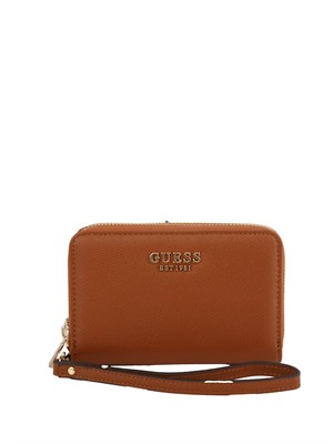 GUESS JEANS Portafoglio Guess Amorette in ecopelle saffiano cuoio in DONNA