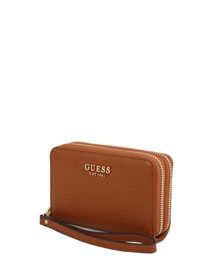 GUESS JEANS Portafoglio Guess Amorette in ecopelle saffiano cuoio in DONNA