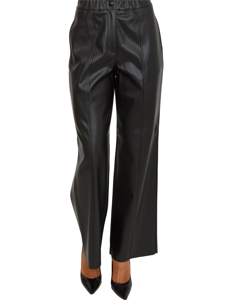 Pantalone Emy Nenette in ecopelle nera