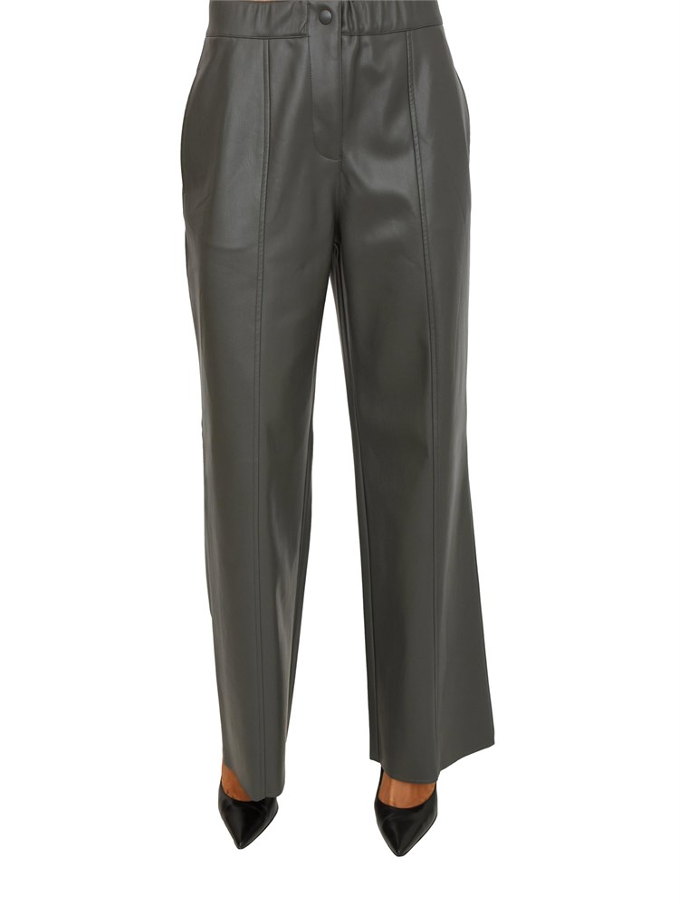 Pantalone Emy Nenette in ecopelle grigio verde