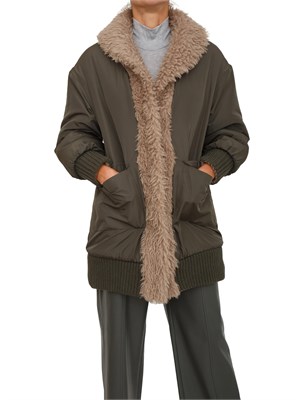 Giaccone Peppa Nenette in nylon verde in DONNA