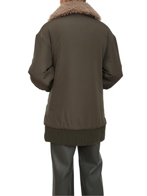 Giaccone Peppa Nenette in nylon verde in DONNA