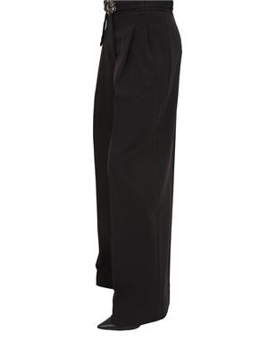 Pantaloni Liu Jo in misto viscosa neri con cintura gioiello in DONNA