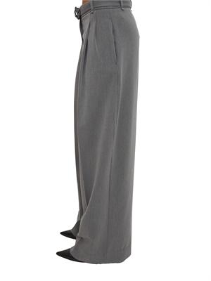 Pantaloni Liu Jo in misto viscosa grigi con cintura gioiello in DONNA