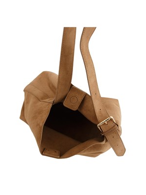 Borsa Adelio Emme Marella in jersey spalmato cammello in DONNA