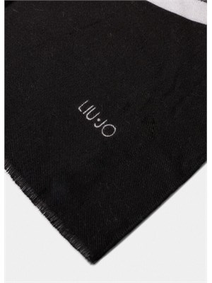 Stola Liu Jo donna in viscosa nera stampa fantasia in DONNA