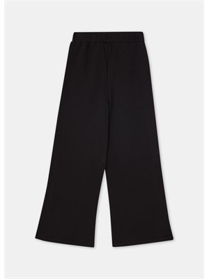 LIU JO BABY Pantaloni Liu-jo bambina nero in felpa di cotone in BAMBINO