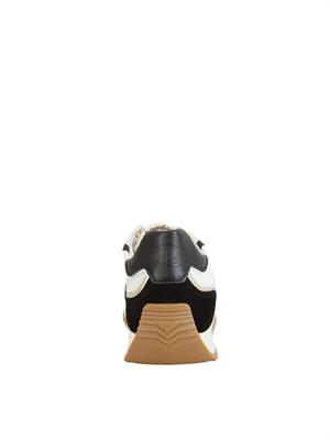 TWIN-SET Sneaker Twinset in pelle bianca con inserti neri in DONNA