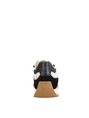 TWIN-SET Sneaker Twinset in pelle bianca con inserti neri in DONNA