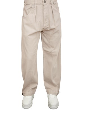 Jeans balloon Pinko in denim di cotone grigio beige in DONNA