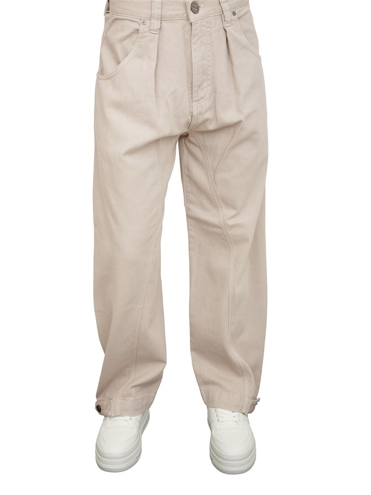 Jeans balloon Pinko in denim di cotone grigio beige