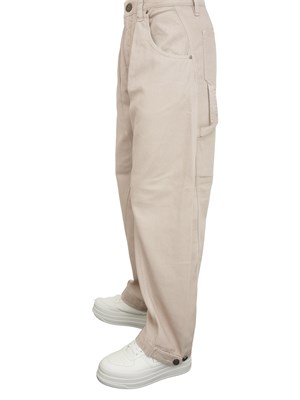 Jeans balloon Pinko in denim di cotone grigio beige in DONNA