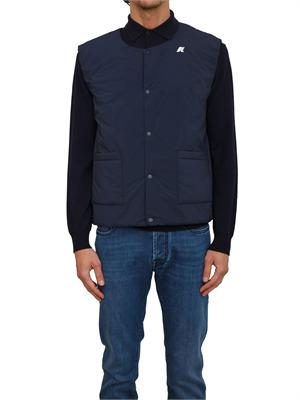 Gilet uomo Vally K-Way in nylon tecnico blu in UOMO