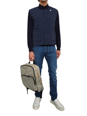 Gilet uomo Vally K-Way in nylon tecnico blu in UOMO