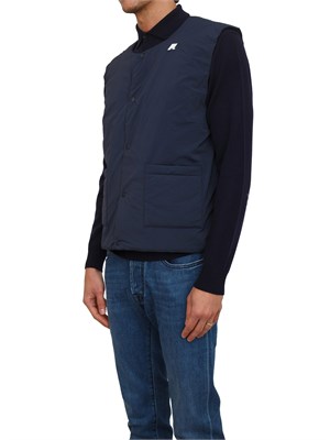 Gilet uomo Vally K-Way in nylon tecnico blu in UOMO