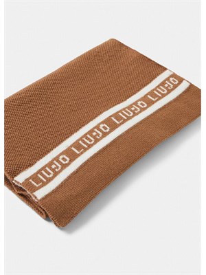 Sciarpa Liu Jo donna cammello con logo in DONNA