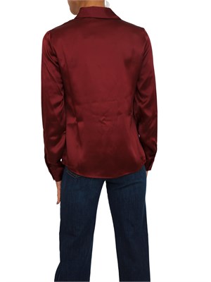 Camicia Faustina Nenette in seta bordeaux in DONNA