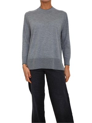 Maglia girocollo Mover Nenette in lana merino grigia in DONNA