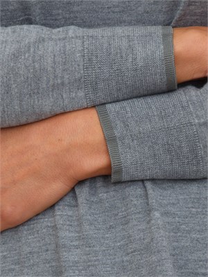 Maglia girocollo Mover Nenette in lana merino grigia in DONNA