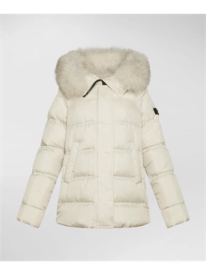 PEUTEREY BIMBO Piumino bimba Peuterey avorio con cappuccio e zip laterali in BAMBINO