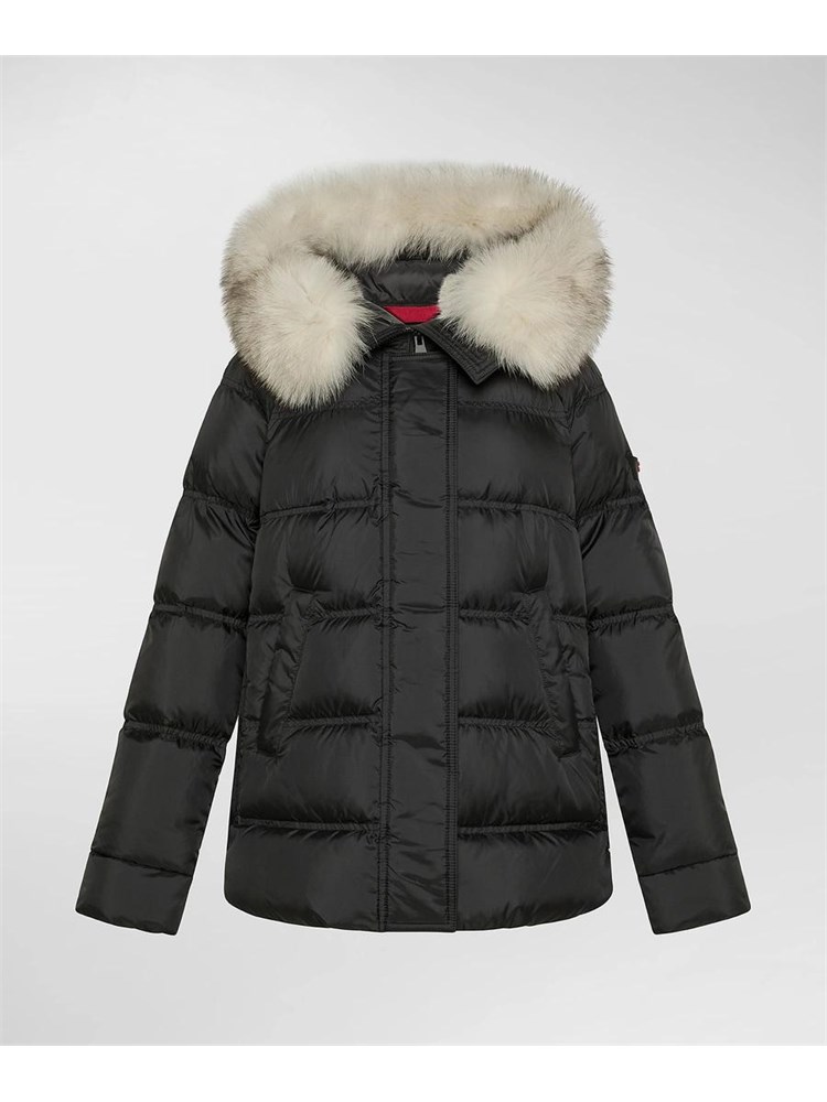 PEUTEREY BIMBO Piumino bimba Peuterey nero con cappuccio e zip laterali