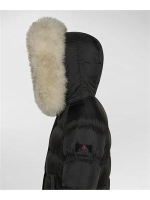 PEUTEREY BIMBO Piumino bimba Peuterey nero con cappuccio e zip laterali in BAMBINO