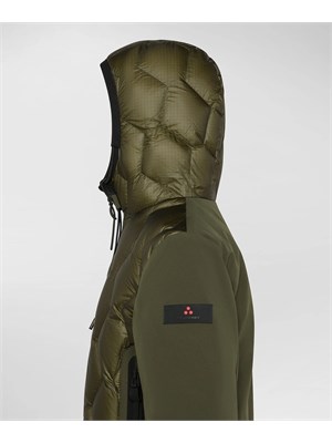 PEUTEREY BIMBO Bomber Peuterey verde in ripstop con trapunta rombi in BAMBINO