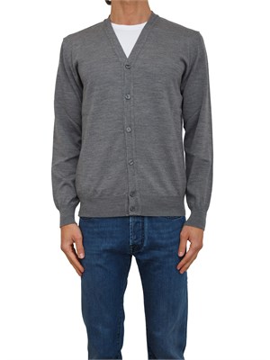 Cardigan uomo Aiace Galassi in lana grigia in UOMO