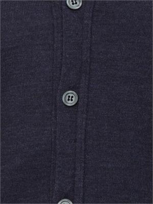Cardigan uomo Aiace Galassi in lana fine blu in UOMO
