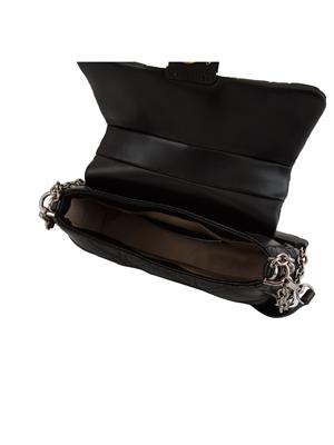 Borsa a spalla Emporio Armani in ecopelle nera effetto matelassÉ in DONNA