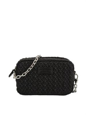 Borsa a tracolla Emporio Armani in ecopelle goffrata nera in DONNA