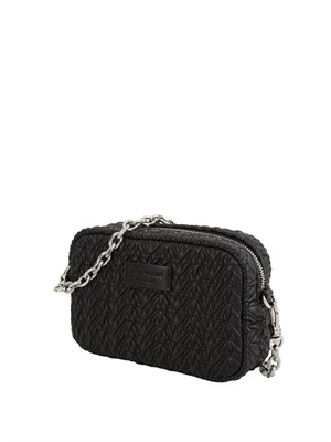 Borsa a tracolla Emporio Armani in ecopelle goffrata nera in DONNA