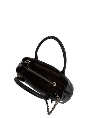 Shopper Emporio Armani in ecopelle nera motivo matelassÉ in DONNA