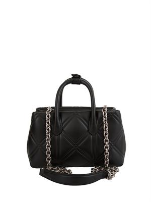 Mini bag Emporio Armani in ecopelle nera motivo matelassÉ in DONNA