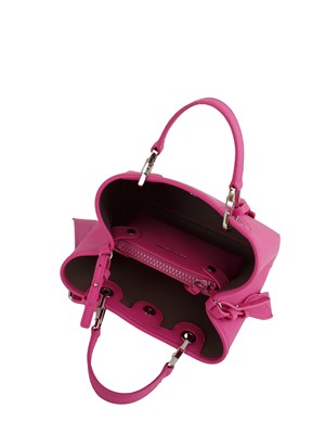 Shopper piccola Emporio Armani in ecopelle martellata rosa in DONNA