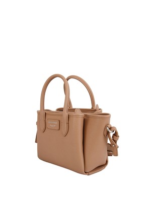 Shopper piccola Emporio Armani in ecopelle palmellata rosa nude in DONNA