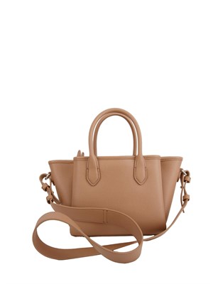 Shopper piccola Emporio Armani in ecopelle palmellata rosa nude in DONNA