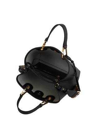 Shopper piccola Emporio Armani in nappa nera in DONNA