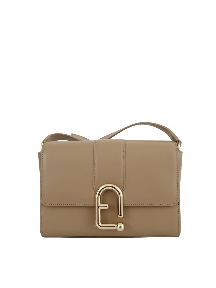 Borsa a tracolla Furla Urban S in pelle taupe