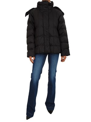 Piumino corto Romolo Max Mara MM in tessuto nero antigoccia in DONNA