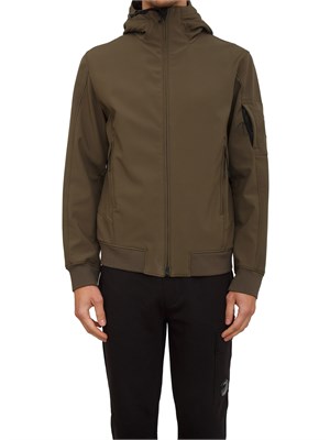 Giubbino uomo C.P. Company in tessuto tecnico verde in UOMO