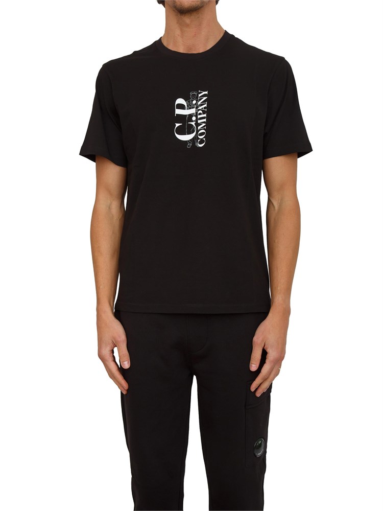 T-shirt uomo C.P. Company in cotone nero