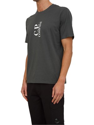 T-shirt uomo C.P. Company in cotone verde in UOMO