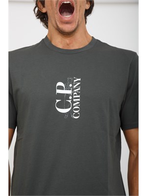 T-shirt uomo C.P. Company in cotone verde in UOMO