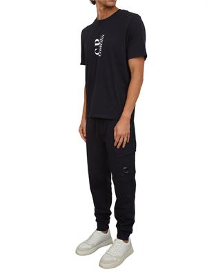 T-shirt uomo C.P. Company in cotone blu in UOMO